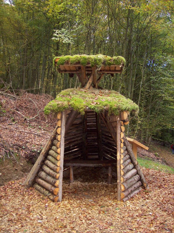 Die zum Meiler zugehörige Köhlerhütte